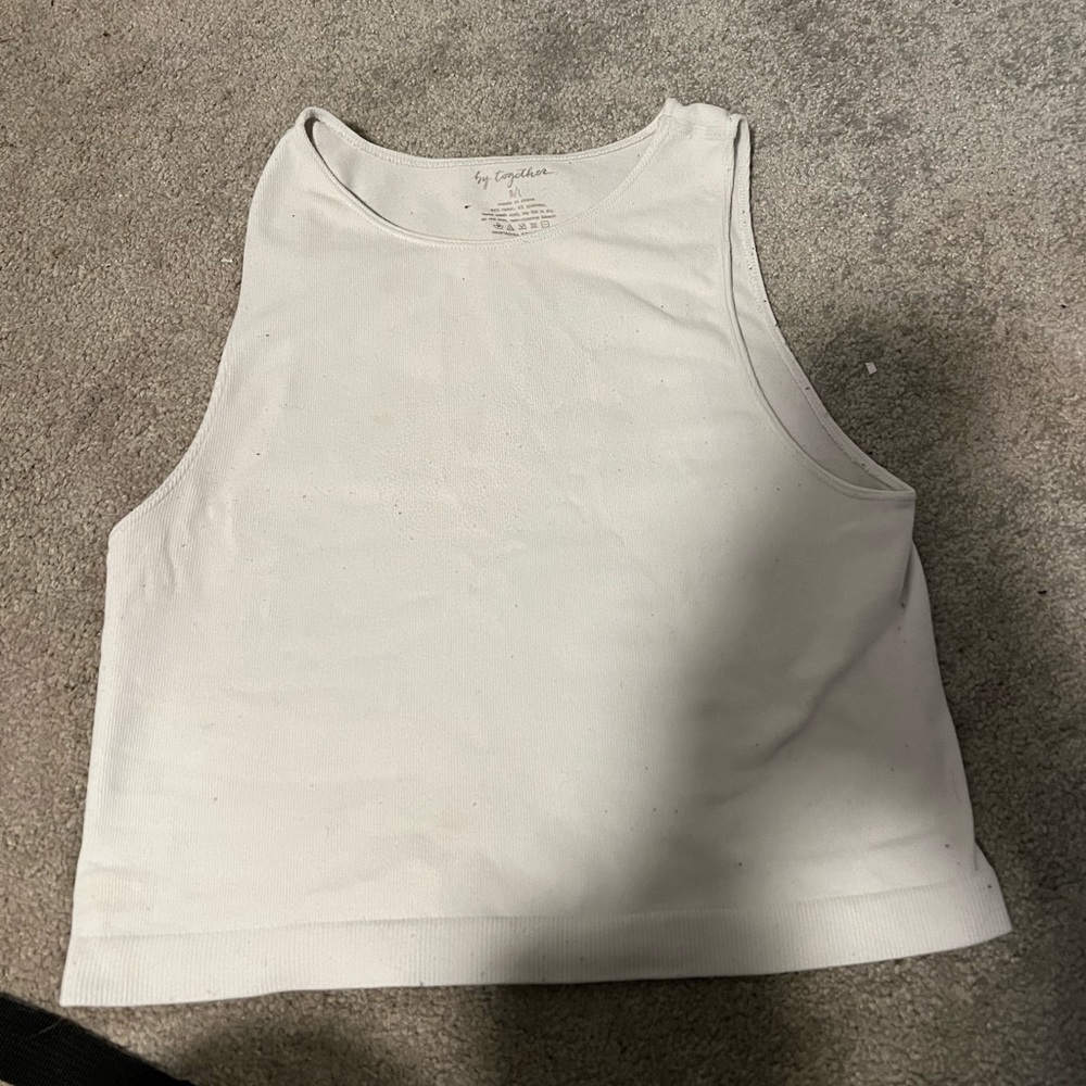 white tank top